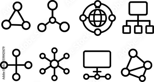 Network Connection Icons Vector Set