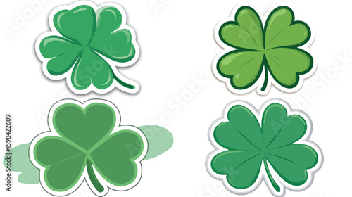 Celebrate st patrick's day with lucky shamrock and clover designs for festive irish holiday spirit silhouette