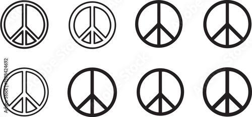 Peace Symbol Vector Set – Culture and Religion Illustration – Harmony Collection