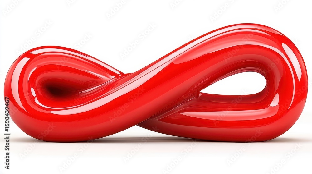 Naklejka premium Abstract Red Infinity Loop