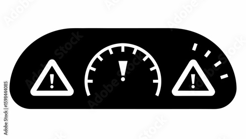 Dashboard warning lights indicating potential issue