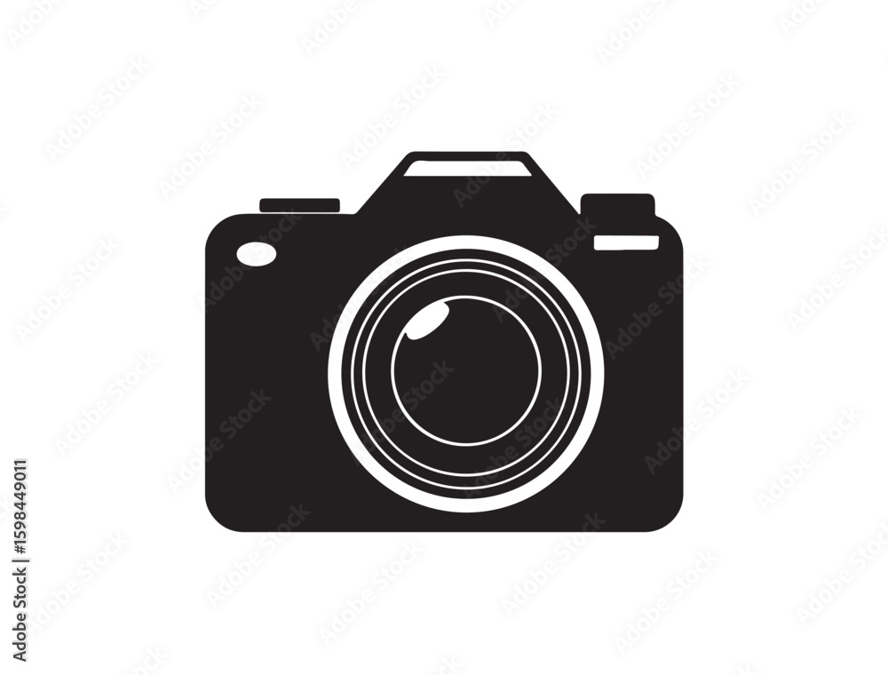digital camera icon on white background digital camera icon on white background