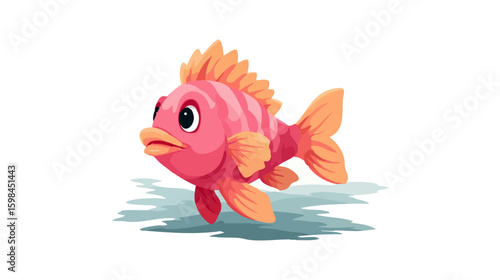 Tilapia fish vector illustration design, illustration isolated  on a white background.