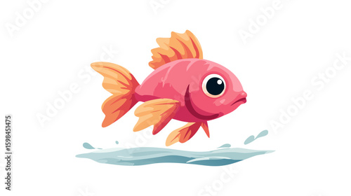 Tilapia fish vector illustration design, illustration isolated  on a white background.