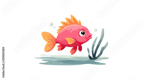 Tilapia fish vector illustration design, illustration isolated  on a white background.