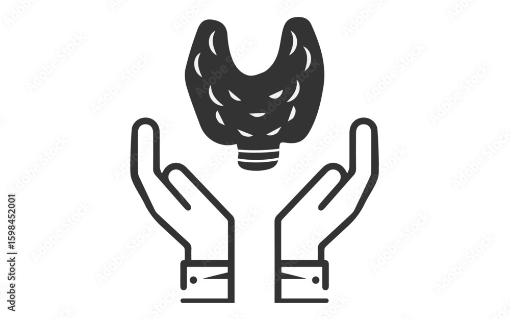 Fototapeta premium Two hand protecting thairod image, png protecting hands of a thairod