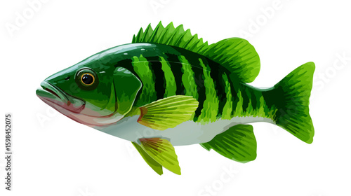 Tilapia fish vector illustration design, illustration isolated  on a white background.
