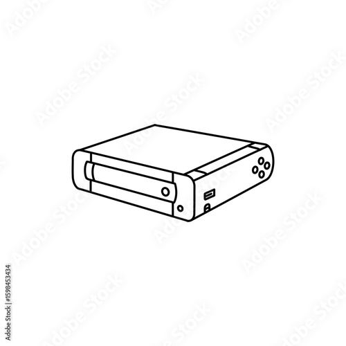  Black Lined Icon of Console Representing Command Line Interface and Development