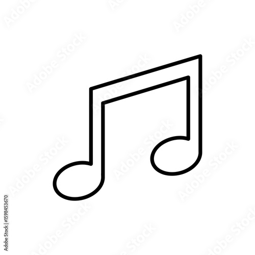 Music Note Sound Audio Black Lined Icon