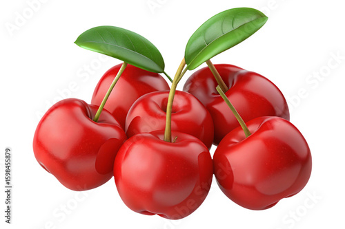 cherry with leaf