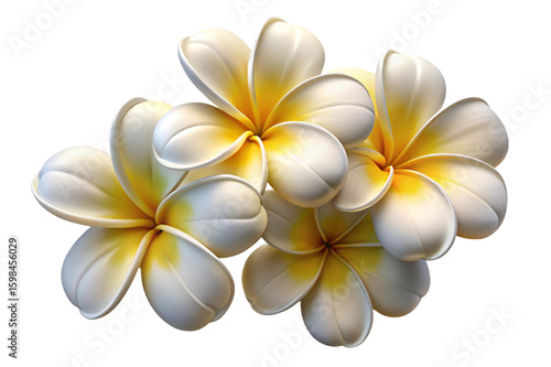 frangipani flower isolated on white