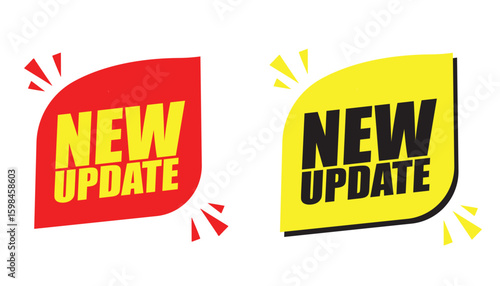 New Update Banner – Vector Label for Alerts, Announcements, and App Updates