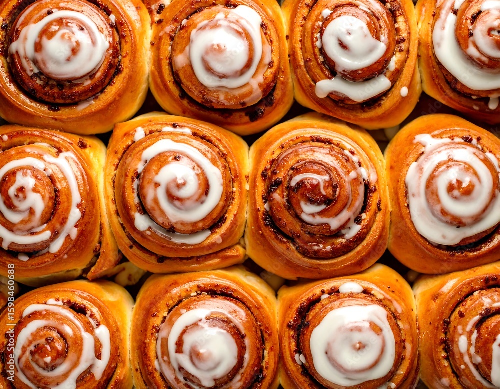 Fototapeta premium Cinnamon rolls in a pan