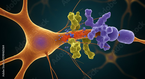 Visualization of bacterial toxin inhibiting nerve signal transmission