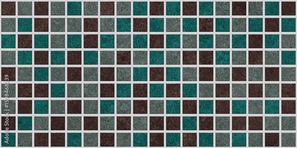Fototapeta premium Panoramic mosaic tile gresite texture, ceramic pattern background for design and decoration