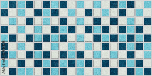Panoramic mosaic tile gresite texture, ceramic pattern background for design and decoration