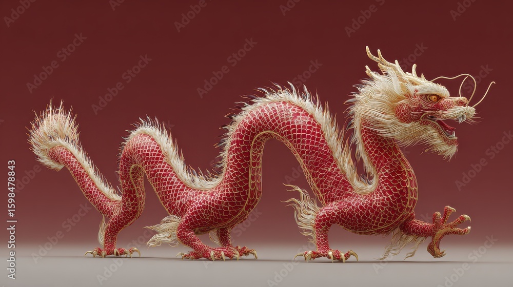 Fototapeta premium Dragon, dance traditional Chinese New Year