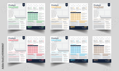 Technical Data Sheet layout template. Product Catalogue & modern a4 product catalog design template, Minimalist product brochure template design, A4 flyer, corporate flyer, business flyer, catalog
