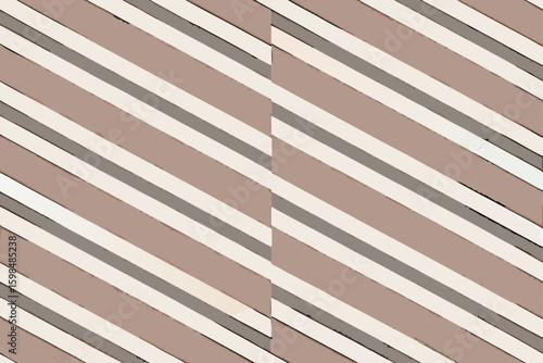 Diagonal stripes in muted earth tones seamless pattern beige