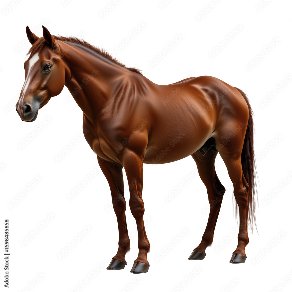 Obraz premium Majestic Brown Horse Standing Proudly in a Natural Setting