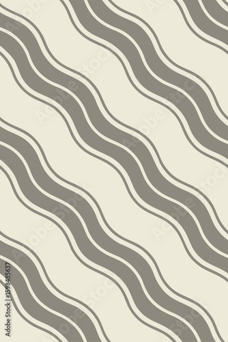 Seamless pattern featuring wavy lines and stripes background