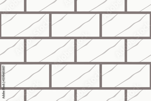 White marble tiles grey grout seamless pattern vector