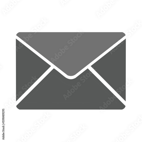 Email symbol gray scale for mail communication newsletter delivery