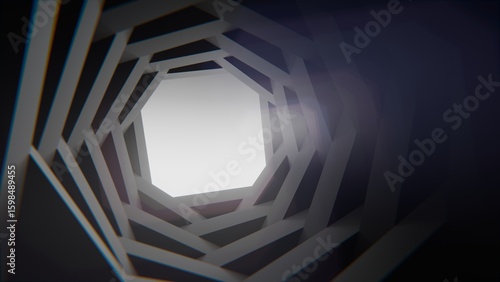 Fototapeta Naklejka Na Ścianę i Meble -  abstract 3d tunnel background
