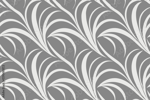 Flowing white organic shapes on grey abstract curves