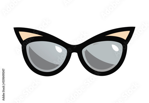 Cat eye sunglasses vector image classic retro style eyewear clipart for fashion design