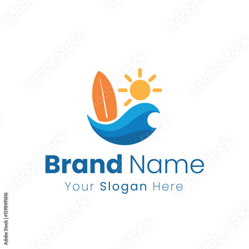 Professional Surf Brand Identity Logo Design for a Beach Lifestyle Business