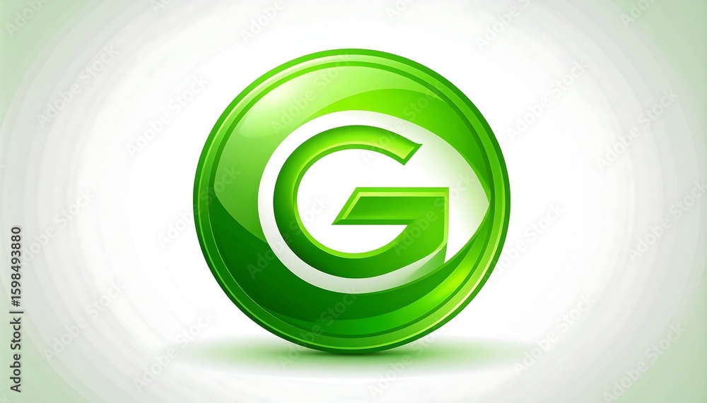 Green circle logo with letter G Green circle logo with letter G