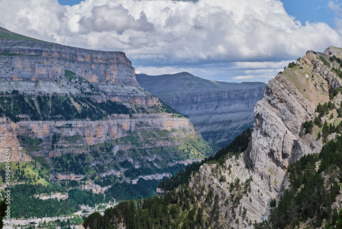 Views from the viewpoints of Ordesa, Aragon, Spain.