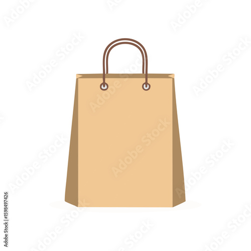 Simple brown shopping bag with string handles, providing a sustainable packaging option