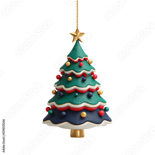 Wallpaper Mural 3d festive christmas tree ornament isolated on transparent background Torontodigital.ca
