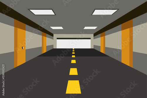 empty parking garage underground 