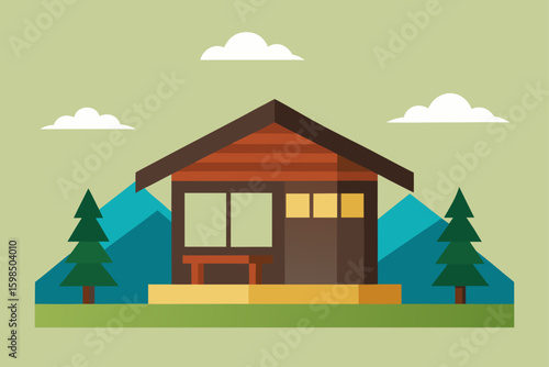 hiking rest stop cabin 