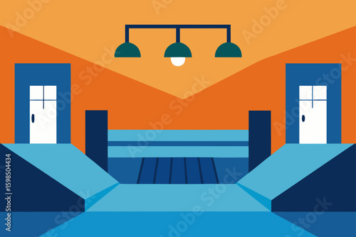 hydroelectric plant room 