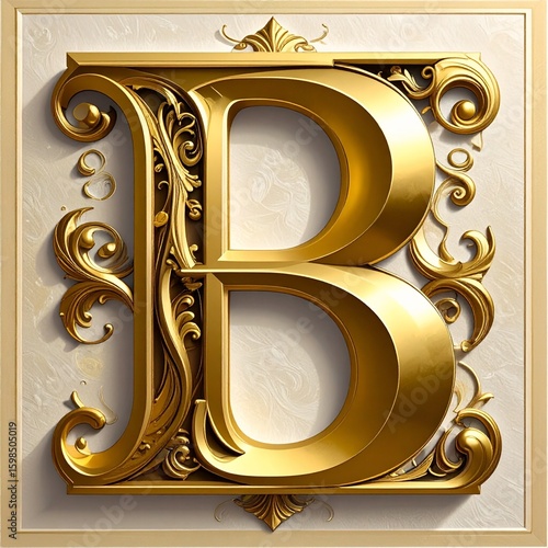 Fantastic Golden Letter B
