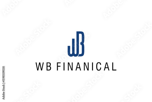 Free Download Business Branding letter WB Financial Logo, Corporate Design for Finance Sector - GFXLoad