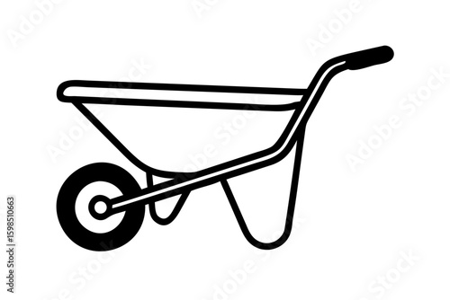 vector illustration of a wheelbarrow