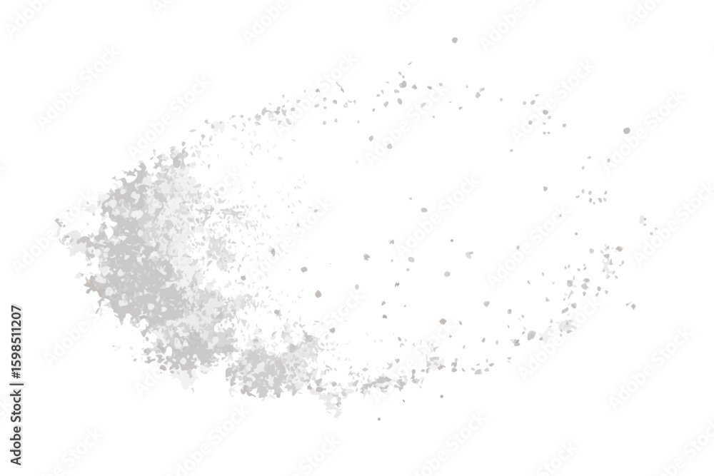 Fototapeta premium Scattered white particles on a black background