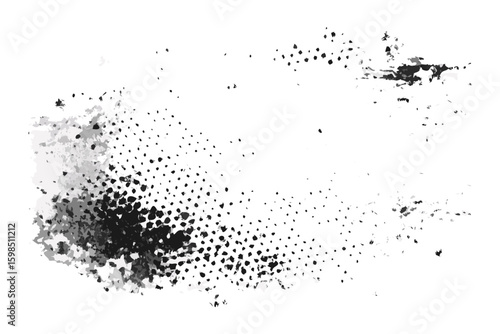 Abstract monochrome scattered texture with light and dark elements
