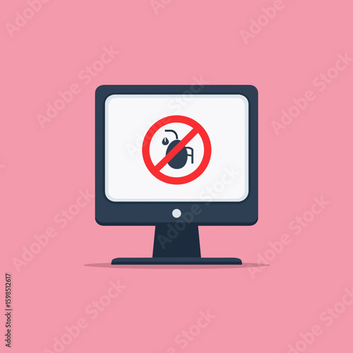 Hypoallergenic sign displayed on a computer monitor against a pink background