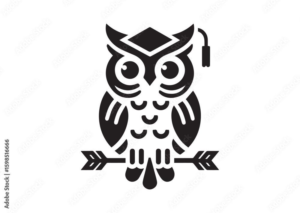 Obraz premium Owl silhouette vector illustrator