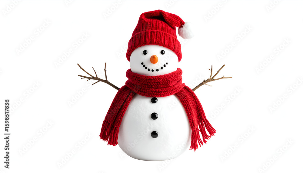 Festive Snowman with Winter Holiday. Festive Snowman with Winter Holiday.