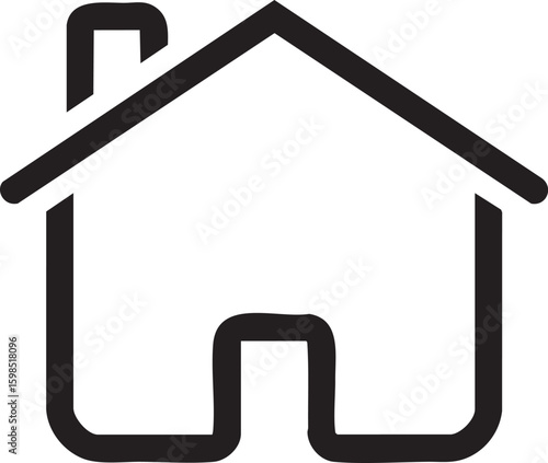 Minimal Flat Design Home Icon - ミニマルフラットデザインのホームアイコン
