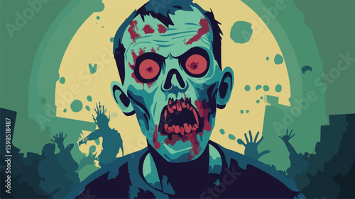 Wide-Angle Centered Composition of Zombie Toter