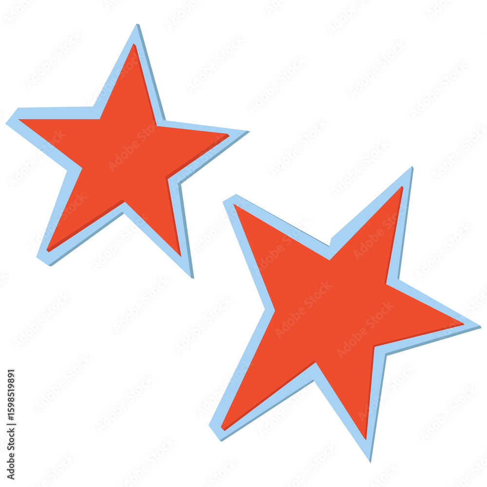 Obraz premium Star cutouts collage paper