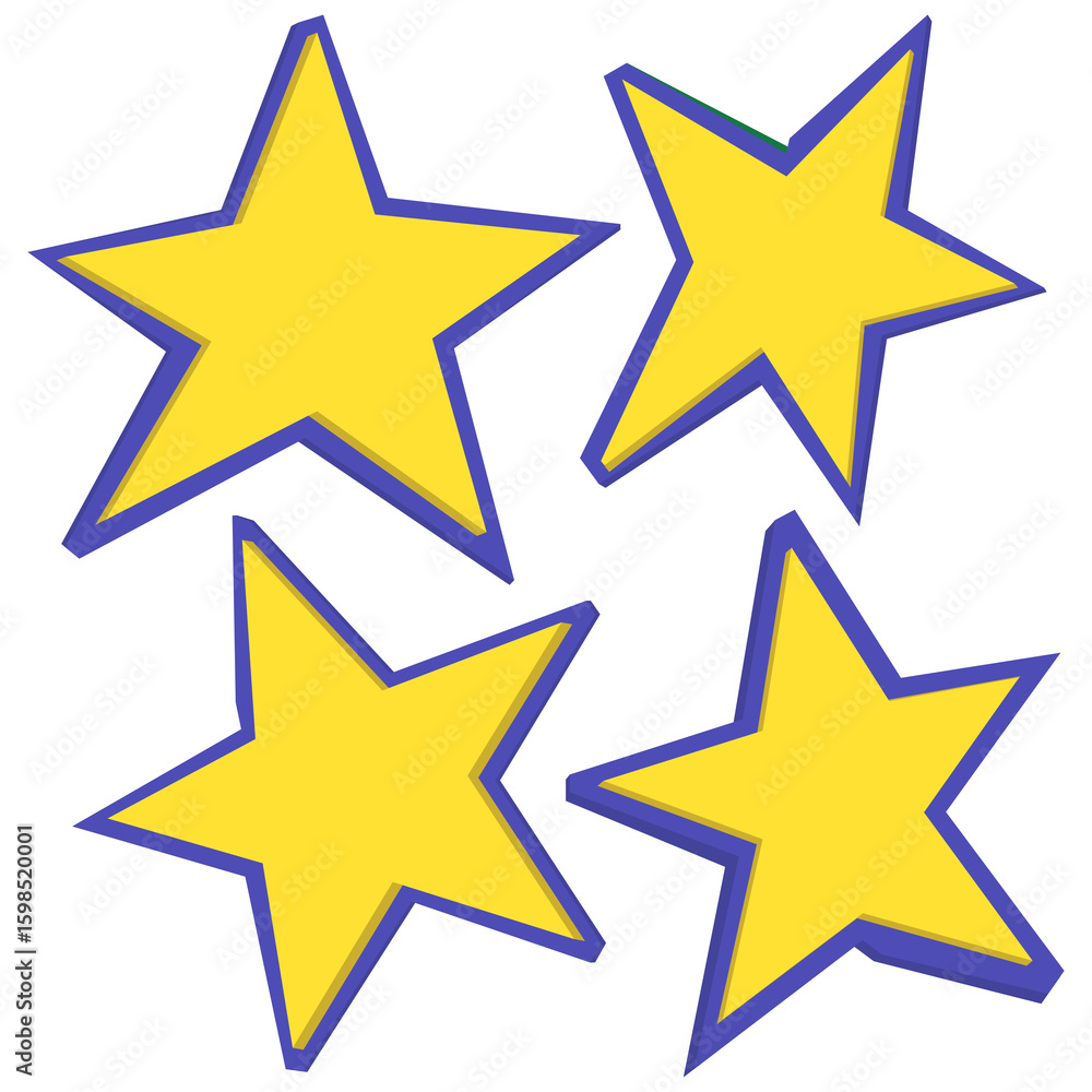 Obraz premium Star cutouts collage paper